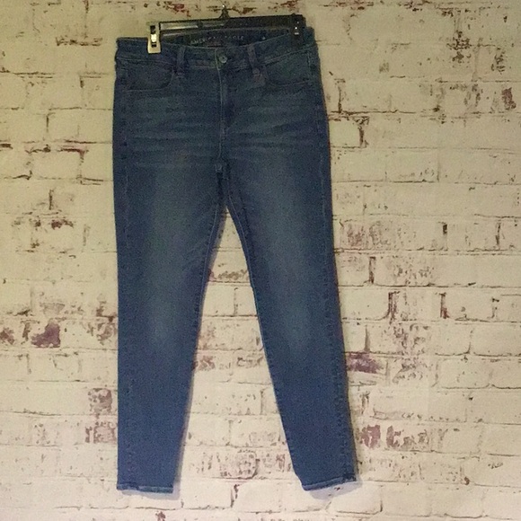 🦅Jegging American Eagle Size 8 w/27.5" inseam Denim Jeans  sac701 - Picture 7 of 9